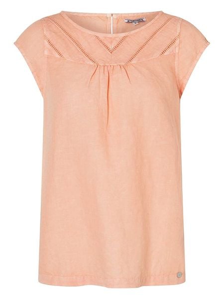 Timezone Koszulka "Easy" w kolorze pomarańczowym rozmiar: L. Pomarańczowe bluzki damskie Timezone, l, bez wzorów, bez kołnierzyka, bez ramiączek. Za 69.91 zł.