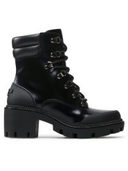 Tory Burch Botki Lug Sole Hiker Ankle Boot 85304 Czarny. Czarne botki damskie Tory Burch, ze skóry, bez obcasa, na słupku, bez zapięcia. Za 2,229.00 zł.