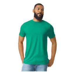 Koszulka Unisex Dla Dorosłych Softstyle CVC. Zielone bluzki damskie GILDAN, m, bez wzorów, sportowe, bez kołnierzyka, bez ramiączek. Za 34.99 zł.