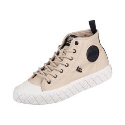 Buty do chodzenia damskie Palladium Palla Ace Mid. Brązowe obuwie sportowe damskie Palladium, z materiału, bez zapięcia, trekkingowe. Za 535.00 zł.