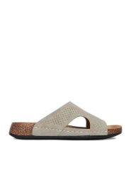 Go Soft Klapki CEO-W25701 Szary. Szare klapki damskie GO SOFT, bez wzorów, ze skóry, bez obcasa, bez zapięcia. Za 89.99 zł.