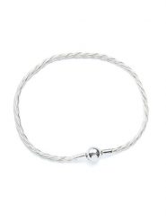 Pandora Srebrna bransoletka rozmiar: 18. Szare bransoletki damskie Pandora, srebrne. Za 252.99 zł.