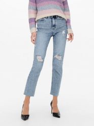ONLY Dżinsy - Slim fit - w kolorze błękitnym rozmiar: XS/L32. Niebieskie jeansy damskie Only, z podwyższonym stanem. Za 52.67 zł.