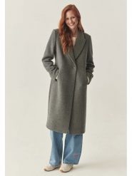 TATUUM Wełniany płaszcz w kolorze szarym rozmiar: 36. Szare płaszcze damskie TATUUM, bez wzorów, z wełny, bez kaptura. Za 434.51 zł.