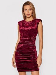 Guess Sukienka koktajlowa Charlie W1BK19 KATV1 Bordowy Slim Fit. Czerwone sukienki damskie Guess, z aplikacjami, z syntetyku, wizytowe, bez ramiączek. Za 349.00 zł.