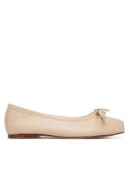 Balagan Baleriny Prima Beżowy. Brązowe balerinki damskie BALAGAN, bez wzorów, ze skóry. Za 549.99 zł.