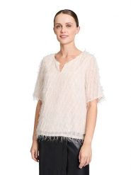 BETTY & CO Bluzka w kolorze kremowym rozmiar: 44. Brązowe bluzki damskie Betty & Co, bez wzorów, bez kołnierzyka, bez ramiączek. Za 109.00 zł.