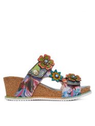 Laura Vita Klapki Bonito 31 Niebieski. Niebieskie klapki damskie LAURA VITA, bez wzorów, ze skóry, bez obcasa, bez zapięcia. Za 439.99 zł.