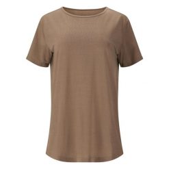 Koszulka do jogi Athlecia Lizzy. Brązowe bluzki damskie Endurance, bez wzorów, z elastanu, sportowe, bez kołnierzyka, bez ramiączek. W wyprzedaży za 95.99 zł.