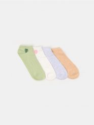 Skarpetki stopki 4 pack - wielobarwny. Skarpetki damskie Sinsay, bez wzorów. Za 12.99 zł.