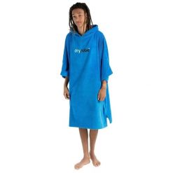 Ręcznik kąpielowy z bawełny organicznej Dryrobe. Niebieskie szlafroki damskie DRYROBE, bez wzorów, z bawełny, bez kaptura. Za 332.00 zł.