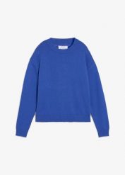 Sweter oversize z czystej bawełny. Białe swetry klasyczne damskie bonprix, z bawełny, bez kołnierzyka. Za 94.99 zł.