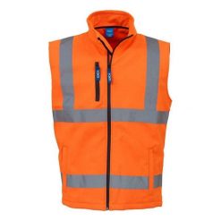 Softshellowa Kamizelka Dla Dorosłych Unisex HiVis. Brązowe kamizelki damskie YOKO, l, bez wzorów, bez kaptura. Za 290.99 zł.