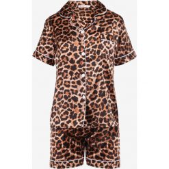 Brązowy Komplet Piżamowy Tolpey. Brązowe komplety bielizny Born2be, z aplikacjami, z satyny, bez ramiączek. Za 44.99 zł.