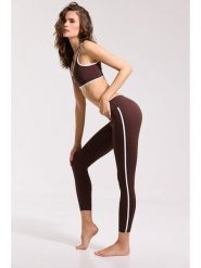 Onamaste Legginsy sportowe "Flow" w kolorze brązowym rozmiar: L/XL. Brązowe legginsy damskie Onamaste, l, bez wzorów, z materiału, outdoorowe. Za 121.99 zł.