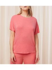 Triumph Koszulka w kolorze łososiowym rozmiar: 38. Pomarańczowe koszulki damskie Triumph, s, bez wzorów, bez kołnierzyka, bez ramiączek. Za 61.60 zł.