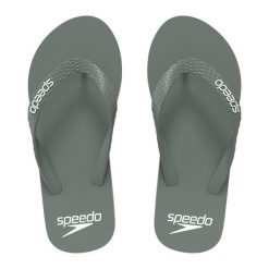 Klapki plażowe uniseks Speedo Flip Flop Am. Zielone klapki damskie Speedo, bez wzorów, bez obcasa, bez zapięcia. Za 138.17 zł.