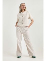 Josephine & Co Spodnie "Danique" w kolorze kremowym rozmiar: 34. Brązowe spodnie materiałowe damskie Josephine & Co, bez wzorów, z materiału. Za 239.99 zł.