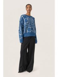 Soaked in Luxury Sweter w kolorze niebieskim rozmiar: XL. Niebieskie swetry klasyczne damskie Soaked in Luxury, xl, z wełny, bez kołnierzyka. Za 202.50 zł.