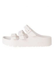 Birkenstock Klapki "Florida III Flex Platform" w kolorze białym rozmiar: 36. Białe klapki damskie Birkenstock, bez wzorów, z otwartym noskiem, bez obcasa, bez zapięcia. Za 199.95 zł.