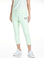 Replay Spodnie dresowe w kolorze miętowym rozmiar: XS. Zielone spodnie dresowe damskie Replay, xs, bez wzorów, z bawełny. Za 221.88 zł.