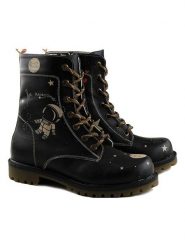 Goby Botki w kolorze czarnym ze wzorem rozmiar: 40. Czarne botki damskie Goby, z materiału, z okrągłym noskiem, bez obcasa, bez zapięcia. Za 295.99 zł.