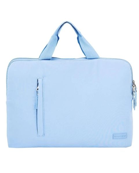 Torba na laptopa WINGS SOLENNE 15,6 cala BLUE. Niebieskie torby na laptopa Wings, bez wzorów, z materiału. Za 79.90 zł.