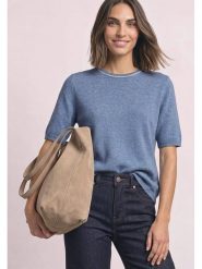 Street One Sweter w kolorze błękitnym rozmiar: 46. Niebieskie swetry klasyczne damskie Street One, bez kołnierzyka. Za 149.95 zł.