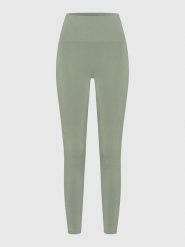Les Lunes Legginsy sportowe "Luna" w kolorze zielonym rozmiar: XS. Zielone legginsy damskie Les Lunes, xs, bez wzorów, z podwyższonym stanem, outdoorowe. Za 165.99 zł.