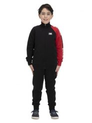 Bluza wytrzymały z pełny zamek błyskawiczny na co dzień. Czarne bluzy damskie LEONE 1947 APPAREL, bez wzorów, z dresówki, bez kaptura. Za 84.16 zł.