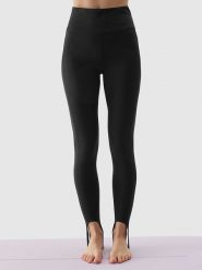 4F Legginsy sportowe w kolorze czarnym rozmiar: S. Czarne legginsy damskie 4F, s, bez wzorów, z materiału. Za 105.38 zł.