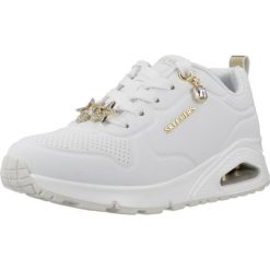 Buty SKECHERS UNO GEN1 TRENDY JEWELS Biały. Białe obuwie trekkingowe damskie Skechers, z syntetyku, bez zapięcia. Za 322.99 zł.