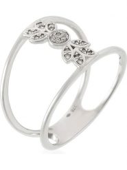 Paris Vendôme Złoty pierścionek "Totem" z diamentami rozmiar: 52. Szare pierścionki damskie Paris Vendôme, z diamentem, złote. Za 957.29 zł.