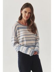 TATUUM Sweter w kolorze błękitno-białym rozmiar: S. Białe swetry klasyczne damskie TATUUM, s, z bawełny, bez kołnierzyka. Za 113.45 zł.