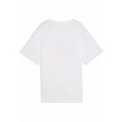 Damska koszulka GRAPHICS Relaxed Fruity PUMA White. Białe bluzki damskie Puma, s, bez wzorów, z gumy, bez kołnierzyka, bez ramiączek. W wyprzedaży za 104.00 zł.