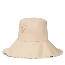 Kapelusz Guess. Brązowe kapelusze damskie Guess, z aplikacjami. Za 215.99 zł.