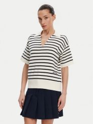Tommy Hilfiger Sweter WW0WW45400 Beżowy Regular Fit. Brązowe swetry klasyczne damskie Tommy Hilfiger, xxs, z bawełny, bez kołnierzyka. Za 319.99 zł.