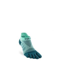 Skarpety do biegania damskie Injinji Ultra Run No-Show. Zielone skarpetki damskie Injinji, bez wzorów. Za 79.99 zł.