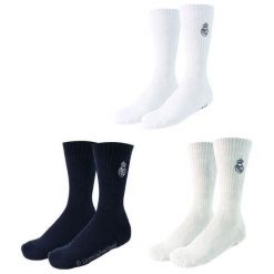 Skarpetki wysokie kibicowskie 3-pak Real Madryt. Skarpetki damskie REAL MADRID, bez wzorów, z bawełny. Za 79.00 zł.