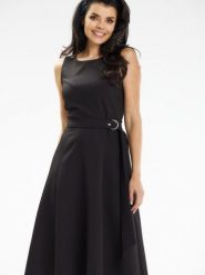 Sukienka Model A633 Black - awama. Czarne sukienki damskie Awama, bez wzorów, z elastanu, eleganckie, bez ramiączek. Za 274.07 zł.