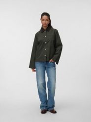 Vero Moda Kurtka przejściowa w kolorze ciemnozielonym rozmiar: M. Zielone kurtki damskie Vero Moda, m, bez wzorów, bez kaptura. Za 164.95 zł.