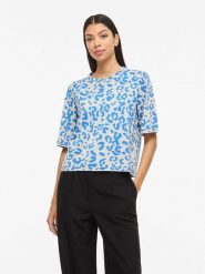 Vila Sweter "Vimayas" w kolorze błękitnym rozmiar: XS. Niebieskie swetry klasyczne damskie Vila, s, z materiału, bez kołnierzyka. Za 74.63 zł.