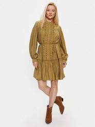 Bruuns Bazaar Sukienka codzienna Karla BBW3388 Zielony Regular Fit. Zielone sukienki damskie Bruuns Bazaar, bez wzorów, z wiskozy, bez ramiączek. Za 489.99 zł.