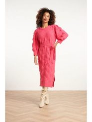 Smashed Lemon Sukienka dzianinowa w kolorze różowym rozmiar: S. Różowe sukienki damskie Smashed Lemon, bez wzorów, z dzianiny, bez ramiączek. Za 165.99 zł.