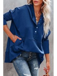 Milan Kiss Bluza w kolorze granatowym rozmiar: S. Niebieskie bluzy damskie Milan Kiss, s, bez wzorów, z kapturem. Za 118.56 zł.