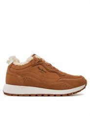 Pepe Jeans Sneakersy PLS60015 Brązowy. Brązowe obuwie sportowe damskie Pepe Jeans, z jeansu, bez zapięcia. W wyprzedaży za 239.99 zł.
