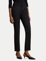 LAUREN RALPH LAUREN Spodnie materiałowe 200P14610003 Czarny Slim Fit. Czarne spodnie materiałowe damskie Lauren Ralph Lauren, bez wzorów, z bawełny. Za 769.99 zł.