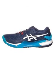 Asics Buty "Resolution 9" w kolorze granatowo-różowym do tenisa rozmiar: 39. Niebieskie obuwie sportowe damskie Asics, tenisowe. Za 281.10 zł.