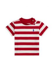 Polo Ralph Lauren T-Shirt 320A95726001 Czerwony Regular Fit. Czerwone t-shirty i koszulki chłopięce Polo Ralph Lauren, bez wzorów, z bawełny, bez kołnierzyka, bez ramiączek. Za 199.99 zł.