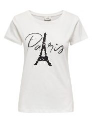 JDY Koszulka w kolorze białym rozmiar: XS. Białe koszulki damskie JDY, xs, bez wzorów, z bawełny, bez kołnierzyka, bez ramiączek. Za 39.58 zł.